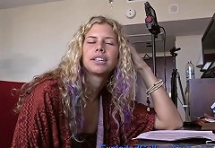 Addison Belgium Blonde College Hippie Fucked To Orgasm And Covered In Cum