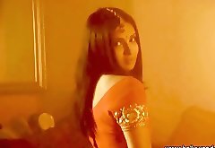 Sexy Indian lady doing the  traditional sexual belly dancing