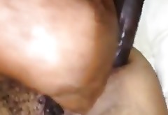 Hairy Ebony anal