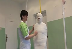 Fully casted mummified girl