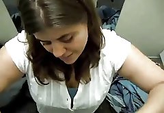Fat Ex Girlfriend BJ, fuck, swallowing cum in Changing room